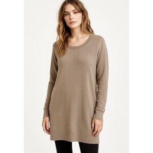 Devotion By Cyrus Womens Brown Pullover Sweater Tunic M Long Sleeve